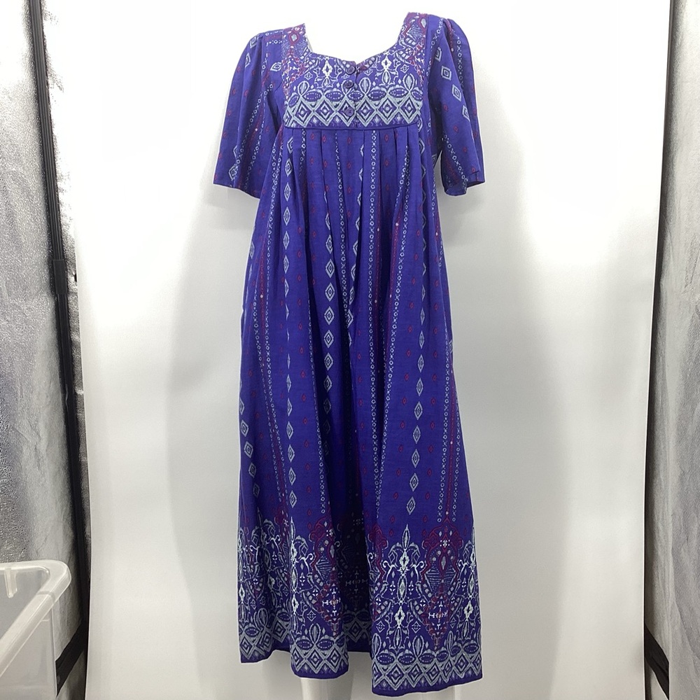 *** Only Necessities Blue Patterned Lounge Dress *** 14/16 M